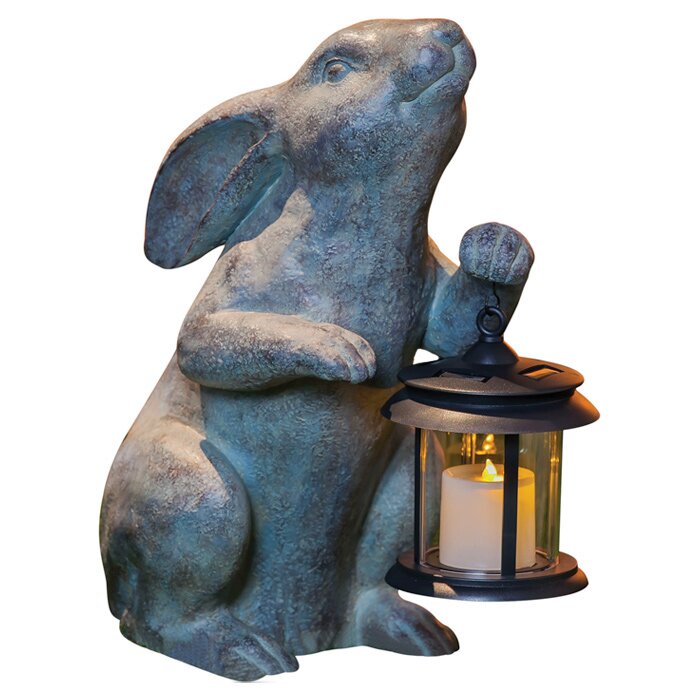 Cape Craftsmen Welcoming Rabbit Solar Lantern Statue Wayfair